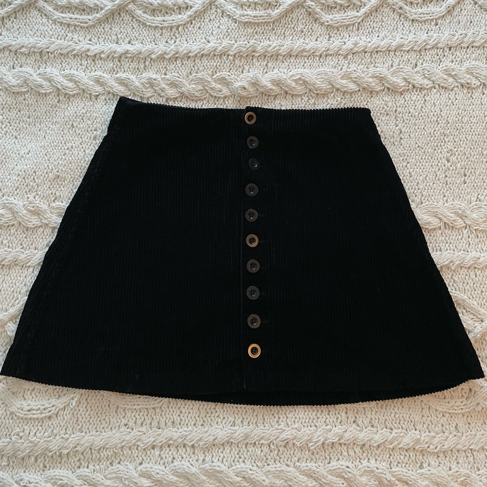 Vintage black velvet skirt